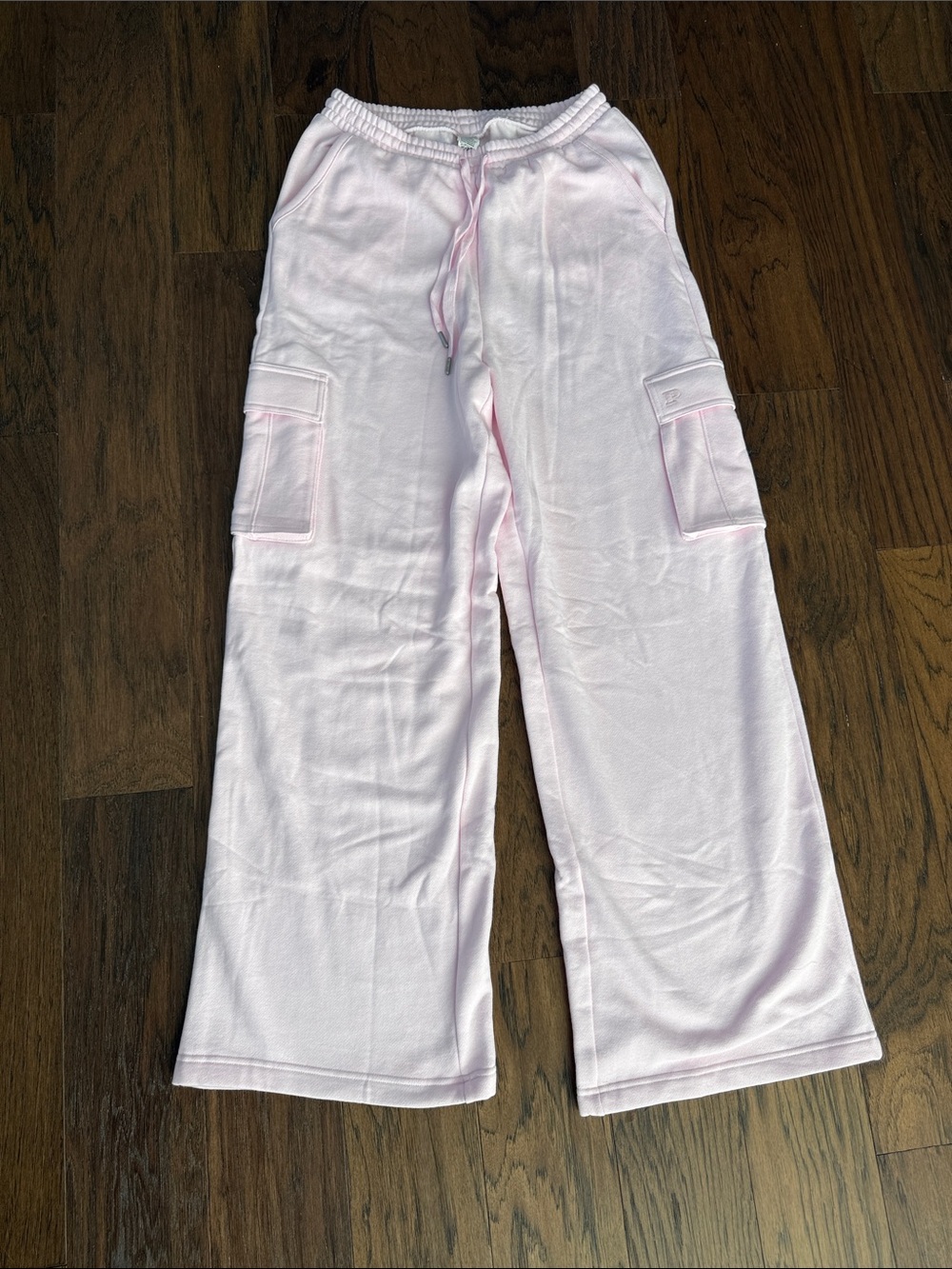 Women’s Light Pink Cargo Sweat Pants M Long